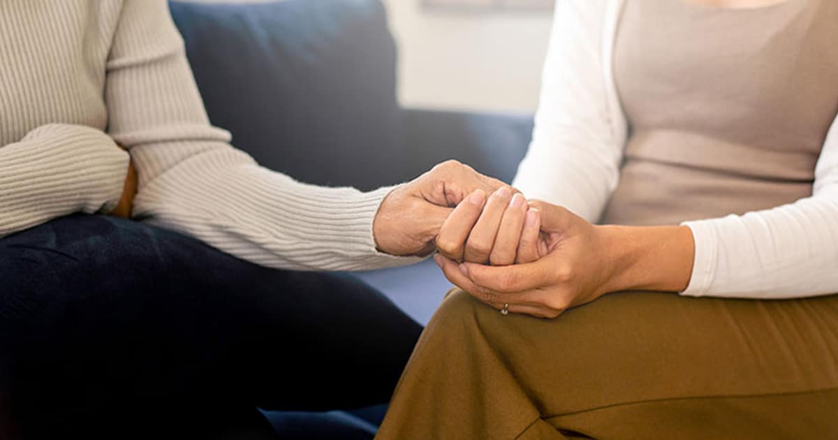 A person receiving compassionate support during a difficult time, representing TPD Claim Support's client-first approach